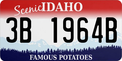 ID license plate 3B1964B