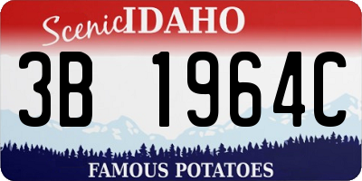 ID license plate 3B1964C