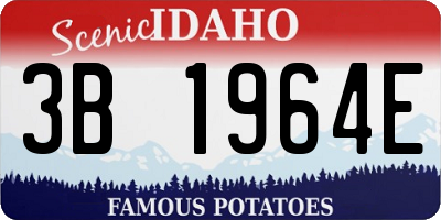 ID license plate 3B1964E