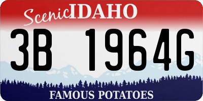 ID license plate 3B1964G