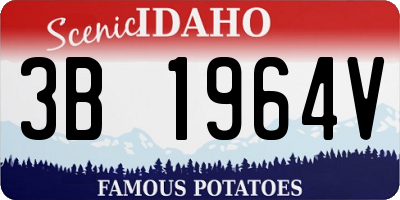 ID license plate 3B1964V
