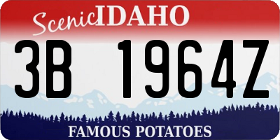 ID license plate 3B1964Z