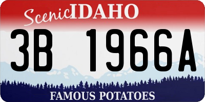 ID license plate 3B1966A