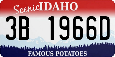 ID license plate 3B1966D