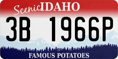 ID license plate 3B1966P