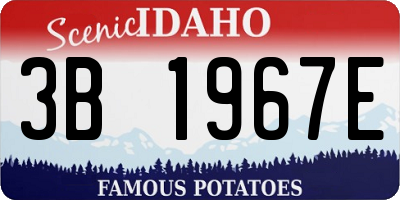 ID license plate 3B1967E