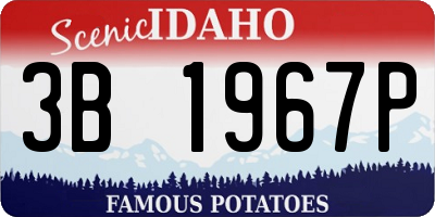 ID license plate 3B1967P