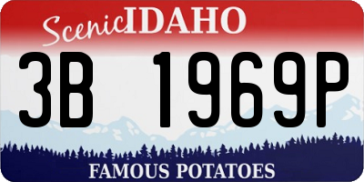 ID license plate 3B1969P