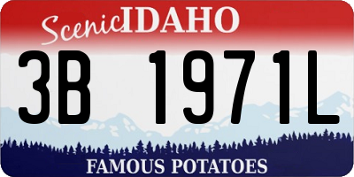 ID license plate 3B1971L