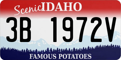 ID license plate 3B1972V