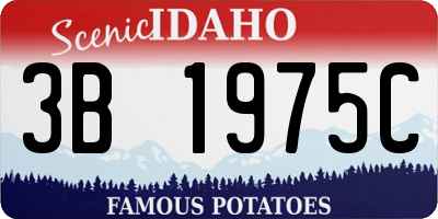ID license plate 3B1975C