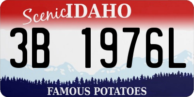 ID license plate 3B1976L