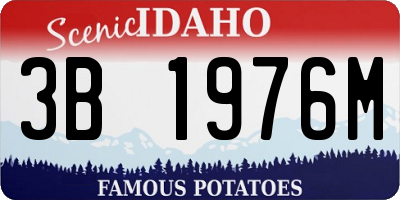 ID license plate 3B1976M