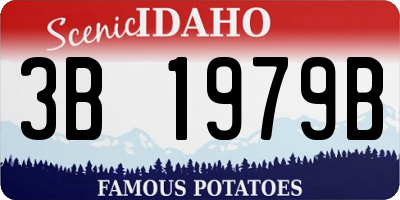 ID license plate 3B1979B