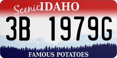 ID license plate 3B1979G
