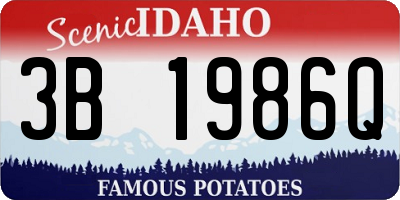 ID license plate 3B1986Q