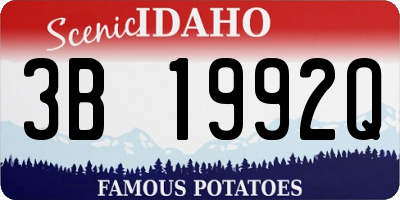 ID license plate 3B1992Q