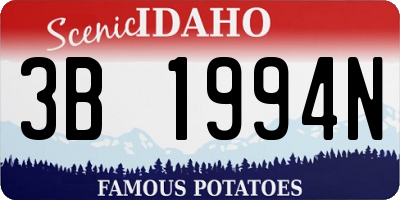 ID license plate 3B1994N