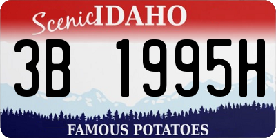 ID license plate 3B1995H