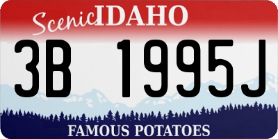 ID license plate 3B1995J