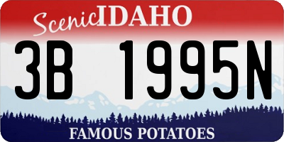 ID license plate 3B1995N