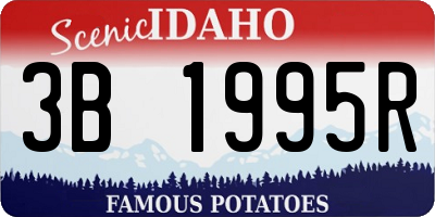 ID license plate 3B1995R