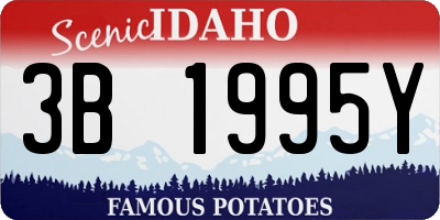 ID license plate 3B1995Y