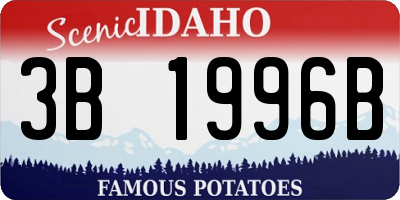 ID license plate 3B1996B