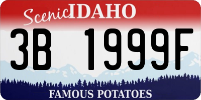 ID license plate 3B1999F