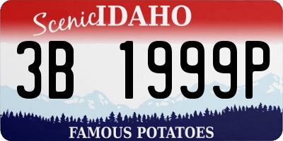 ID license plate 3B1999P