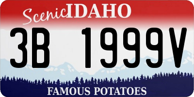 ID license plate 3B1999V