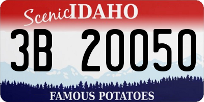 ID license plate 3B2005O