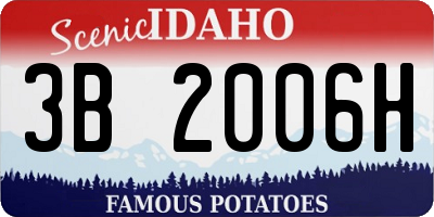 ID license plate 3B2006H