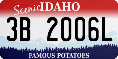 ID license plate 3B2006L