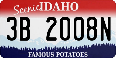 ID license plate 3B2008N