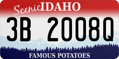 ID license plate 3B2008Q