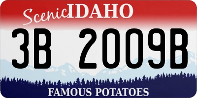 ID license plate 3B2009B