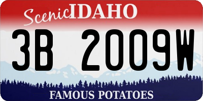 ID license plate 3B2009W