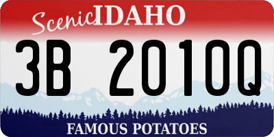 ID license plate 3B2010Q
