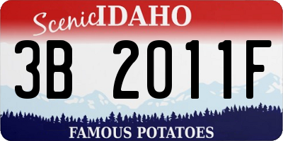 ID license plate 3B2011F