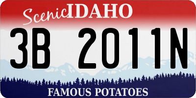 ID license plate 3B2011N