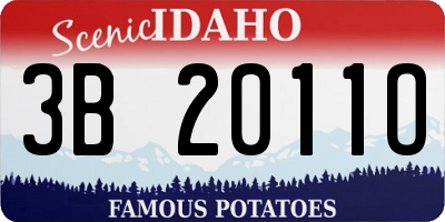 ID license plate 3B2011O