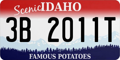 ID license plate 3B2011T
