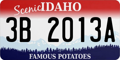 ID license plate 3B2013A