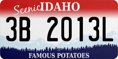 ID license plate 3B2013L