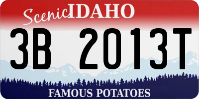 ID license plate 3B2013T