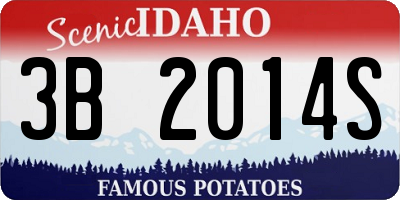 ID license plate 3B2014S