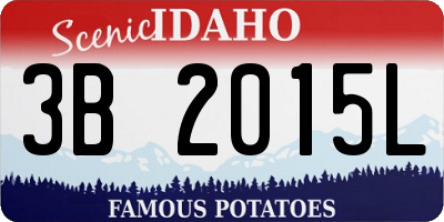 ID license plate 3B2015L