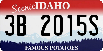 ID license plate 3B2015S