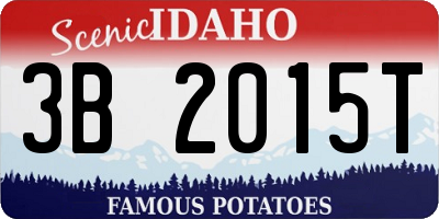 ID license plate 3B2015T
